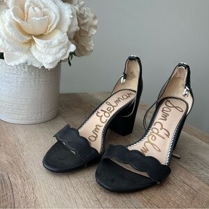 Sam Edelman Women's Odila Classic Heeled Sandal Black Leather 5M Size 8.5